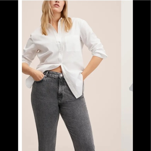 Mango MNG denim High Waist Tapered Mom Jeans. - Picture 1 of 9